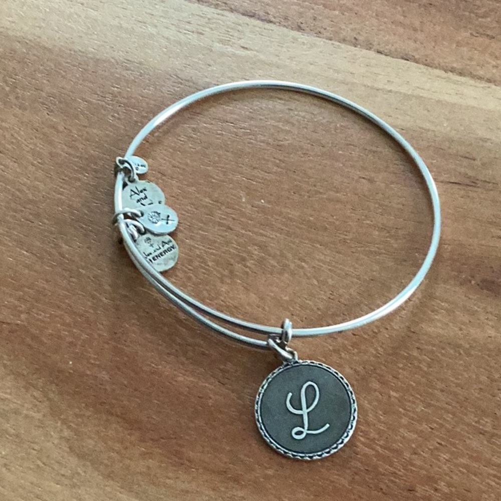 Alex and Ani initial charm bracelet